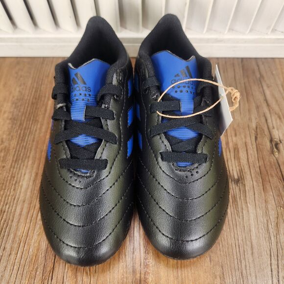Adidas Goletto VIII FG Junior Size 11K Black Blue Athletic Soccer Cleats GX6906 - Picture 9 of 11